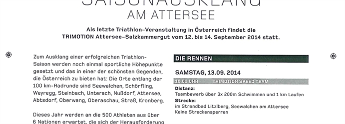 Attersee-Salzkammergut Trimotion 2014